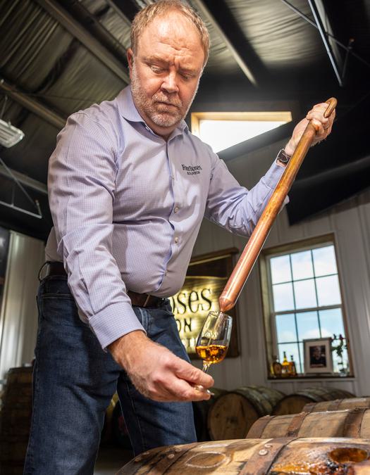 Brent Elliot using Bourbon thief